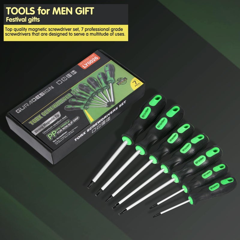 GURADESIGN 7PCS Magnetic Torx Screwdriver Set T8 to T30 Star Screwdrivers (7PCS TORX SCREWDRIVER) - Image 4